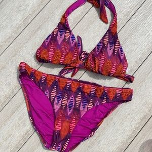Vix Pink and Orange Beaded Bikini